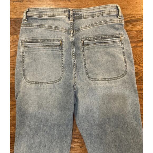 Knox Rose Jeans Blue Utility Patch Pocket Size 6 Flared - Picture 15 of 16